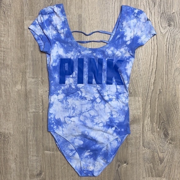 VS PINK Bodysuit Blue/White Size XS - Picture 1 of 9